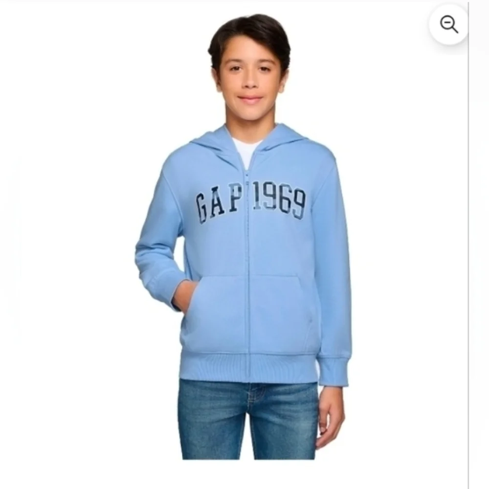 Gap Kids Full Zip French Terry Jacket Blue Size L 10-12